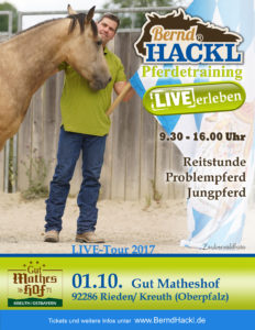 Bernd Hackl - Pferdetraining LIVE erleben @ Ostbayernhalle